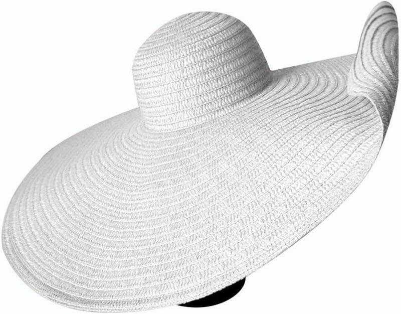Tinkeep Oversized Beach Straw Hats for Women Extra Large Wide Brim Beach Hat Foldable Roll up Floppy Sun Hat - Image 4